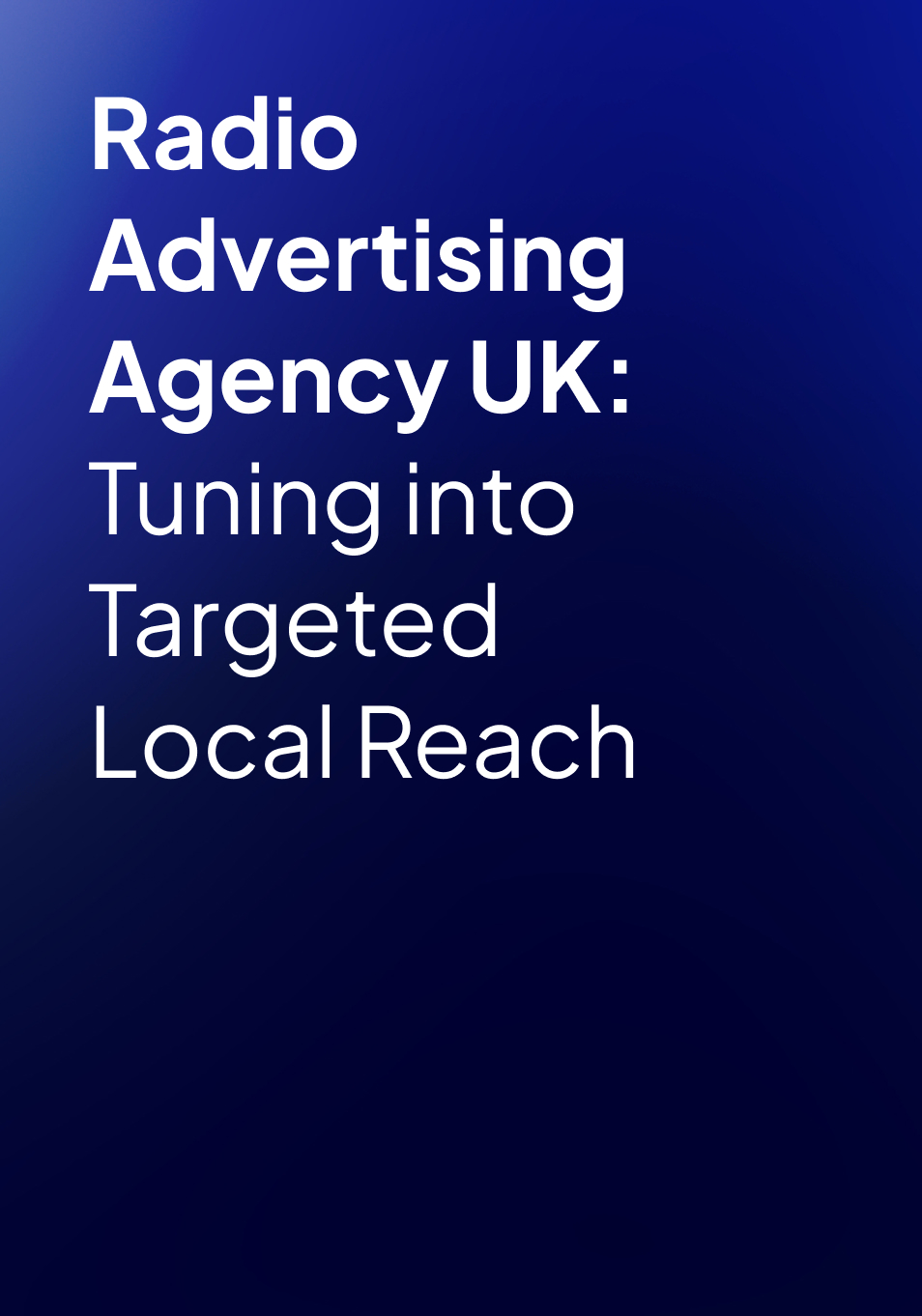 Radio Advertising UK